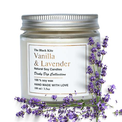 The Black Kite Scented Candles Vanilla And Lavender Scented Candle Last