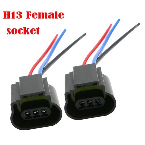 Pcs Car Hid Led Headlight H Female Adapter Wiring Harness