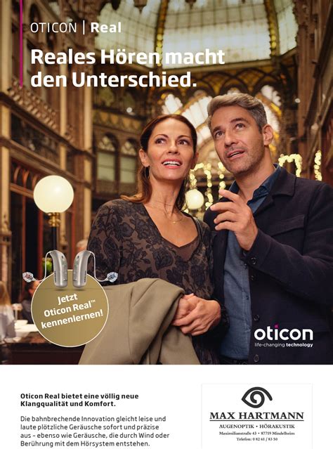 Oticon Real Anzeige A Reales Hoeren Print Optik Max Hartmann