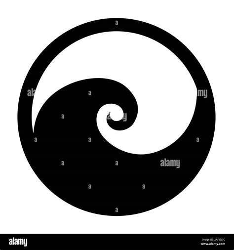 Icono Espiral Koru En Negro Estilizado Tatuajes Tribales Maor Es De