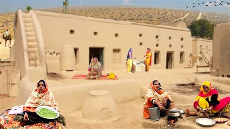 Desert Women Morning Routine Traditional Breakfast Village Life