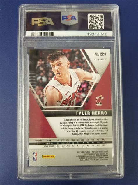 Tyler Herro Panini Mosaic Rookie Rc Pink Camo Psa Gem Mint