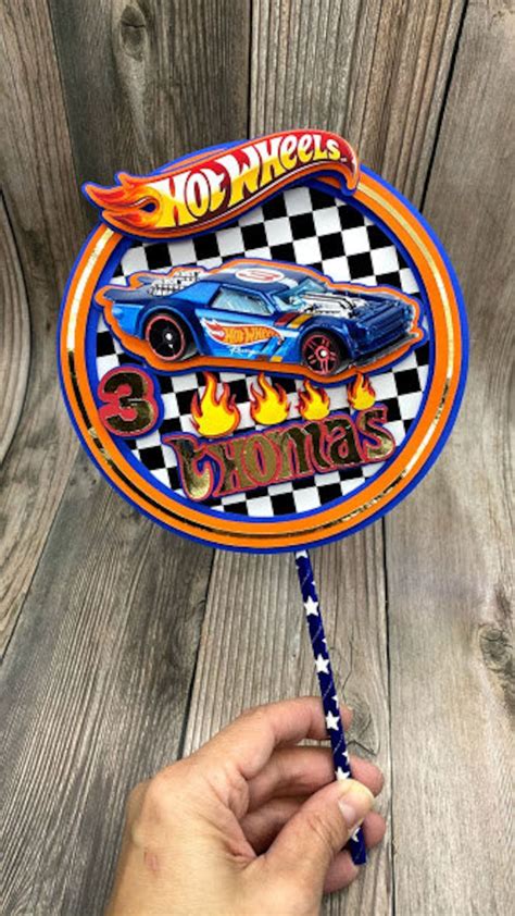 Hot Wheels Cake Topper Etsy