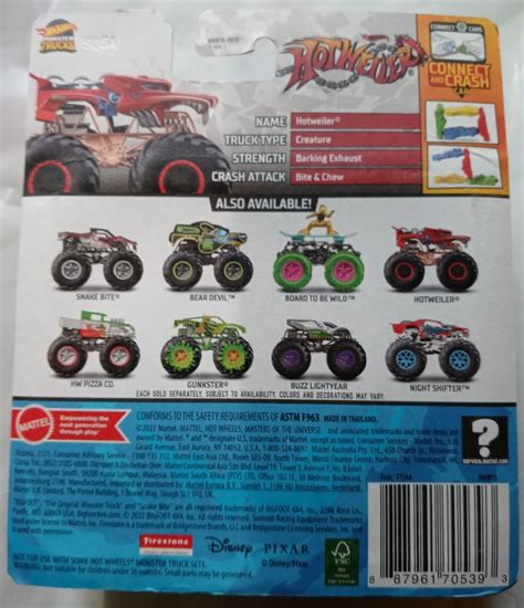 New Hot Wheels Monster Trucks Hotweiler Beast Bashers Ebay