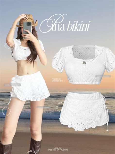 ICEBLINK l Pina bikini บกนเซตลกไมกระโปรงกางเกง Shopee Thailand
