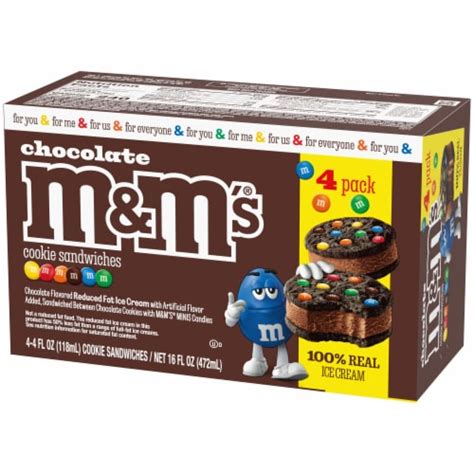 M M S Chocolate Ice Cream Cookie Sandwiches Pack Fl Oz Kroger