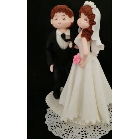 Wedding Cake, Funny wedding Cake Topper, Bride and Groom Figurine, Fun – C T B