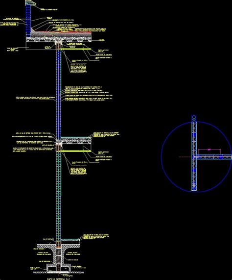 Detail Hollow Partition Wall And Slab Steel Dwg Plan For Autocad