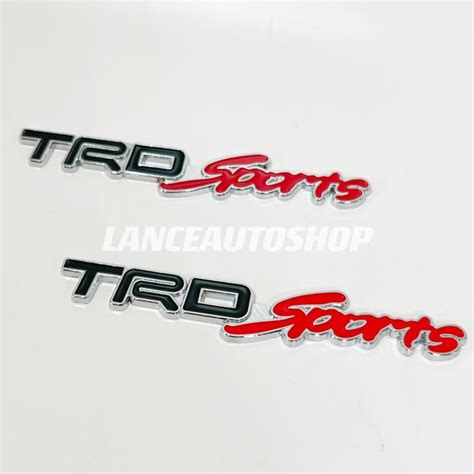 TRD Sports Metal Logo Emblem Sticker TRD Car Decoration Metal Emblem