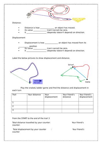 32 Distance And Displacement Worksheet Answer Key Support Worksheet