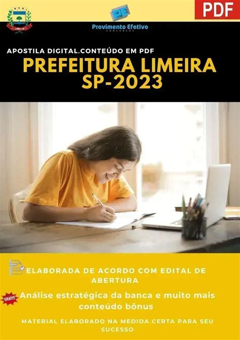 Provimento Efetivo Concursos Apostila Prefeitura Limeira Sp