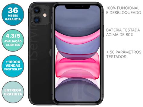 IPhone 11 APPLE Recondicionado Sinais De Uso 6 1 64 GB Preto