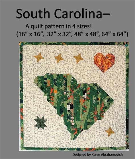 South Carolina Quilt Pattern - 4 sizes! – QuiltVtShop