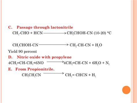 Production of Acrylonitrile from the ammoxidation of propylene