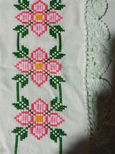 Embroidered And Cross Stitches Pattern For Table Runners Artofit