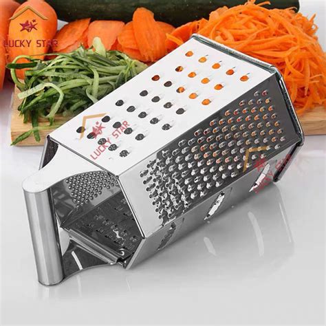 6 Sided Grater Stainless Steel Cheese Grater Slicers Lucky Star