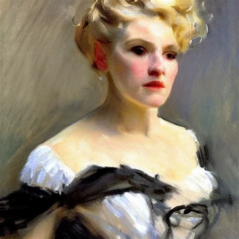 Closeup Portrait Of A Middle Aged Maid With Blonde Stable Diffusion