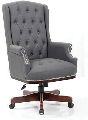 Angelis Bonded Leather Captains Chesterfield Style Managers Desk Chair