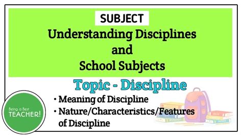 Discipline Understanding Disciplines And Subjects B Ed Free