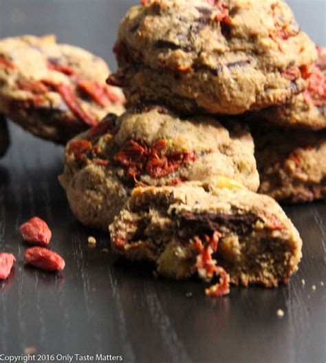 Chocolate Chip Goji Berry And Pistachio Cookies Paleo Only Taste