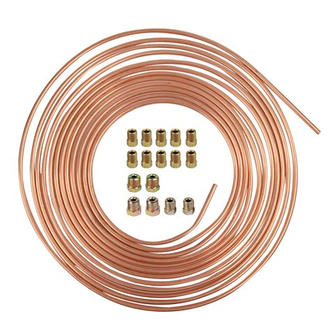 Copper Nickel Brake Line Tubing Kit 3 16 OD 25 Foot Coil Roll All Size