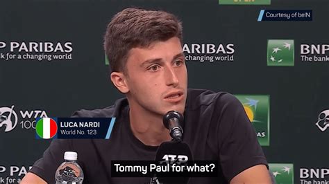 Atp Indian Wells Luca Nardi Tombeur De Novak Djokovic Je