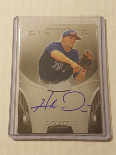 Bowman Sterling Hunter Dozier Auto Rc Royals Rookie Au On Card Ebay