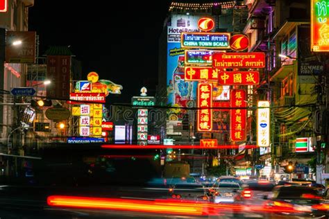 Yaowarat Road At Night Editorial Photo Image Of Chinese