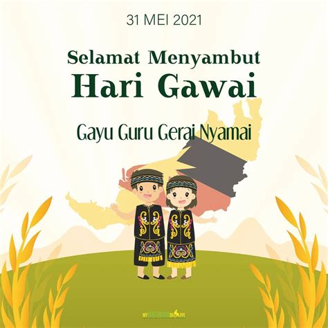 Selamat Menyambut Hari Gawai 💫 | Hari gawai poster, Ramadan kids, Dot ...