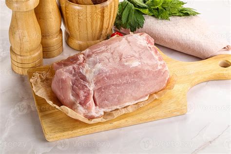 Raw Uncooked Pork Meat Loin Stock Photo At Vecteezy