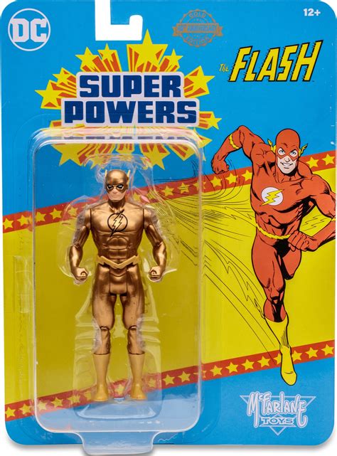 Dc Mcfarlane Super Powers The Flash Gold Edition