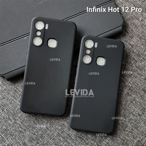 Jual Infinix Hot 12 Pro Macaron List Soft Case Black Slim Matte Infinix