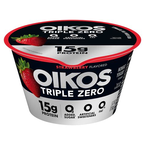 Oikos Triple Zero G Protein Nonfat Strawberry Greek Yogurt Cup