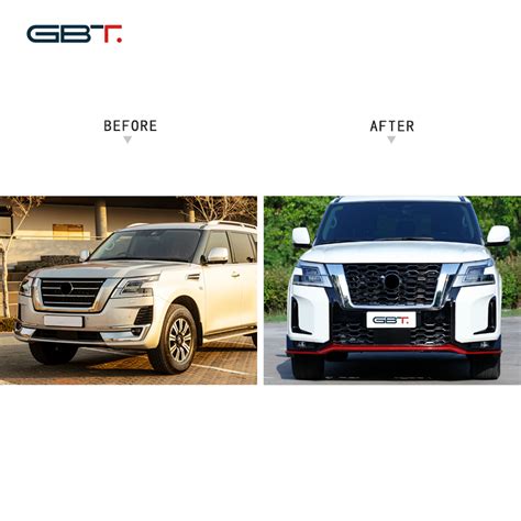 Gbt Car Accessory Middle Mesh Wheel Trims Front Rear Bumper Bodykit For 2022 Nissan Patrol Y62