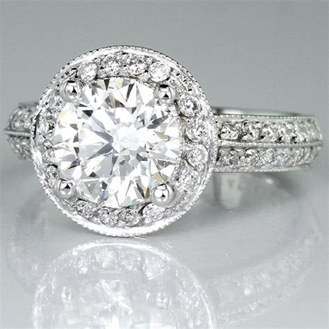 Pavé Engagement Setting for Round Diamond Adiamor