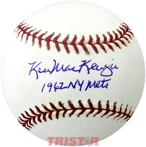 Ken MacKenzie Autographed National League Baseball Inscribed 1962 NY Mets