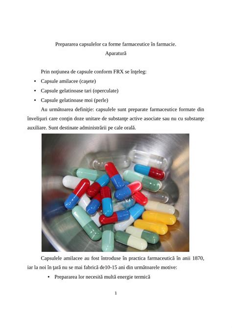 Pdf Prepararea Capsulelor Ca Forme Farmaceutice N Farmacie