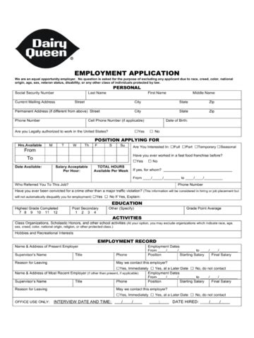 Dairy Queen Job Application Form Edit Fill Sign Online Handypdf