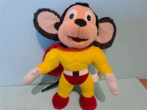 Mighty Mouse Tv Cartoon Show Vintage Soft Plush Collectors Toy Etsy