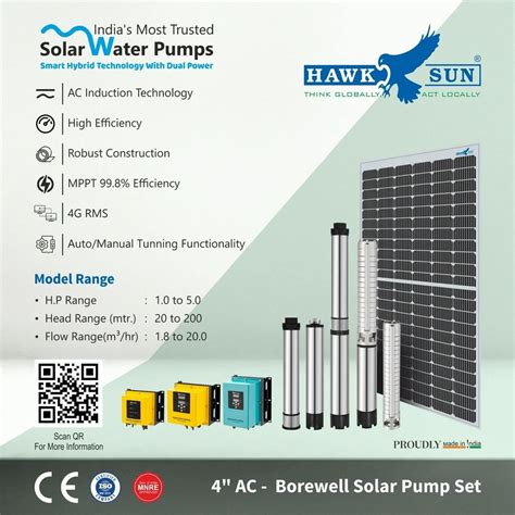 Hp Ac Ci Solar Submersible Pump At Rs Piece Solar Borewell