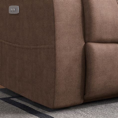 Buy Denver Fabric Seater Electric Recliner Set Brown From Home