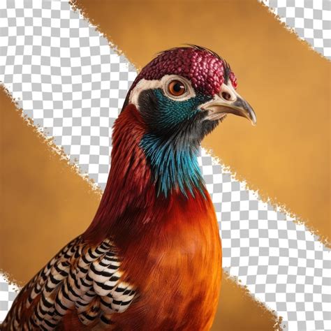 Premium Psd Close Up Photo Of A Warmly Lit Male Pheasant Phasianus