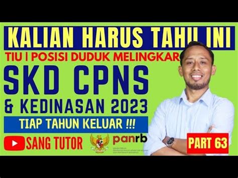 Part Rahasia Posisi Duduk Melingkar Tiu Cpns Penalaran