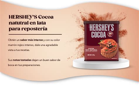 HERSHEY S Cocoa Lata Cocoa en Polvo Sabor Intenso Color Marrón