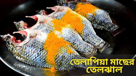 Tilapia macher jhal recipe তলপয মছর তলঝল রসপ Telapia