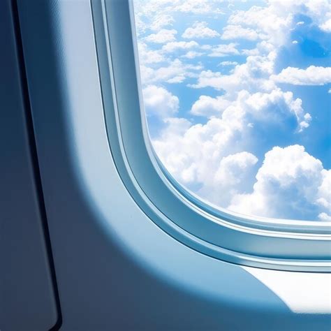 Una Ventana De Un Avi N Con Nubes Y Cielo Visto A Trav S De La Ventana