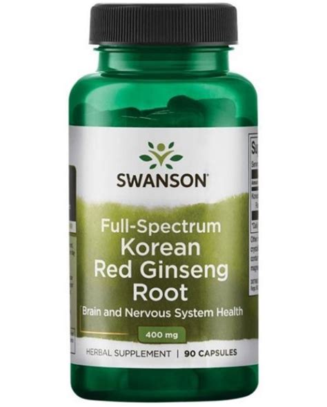 Full Spectrum Korean Red Ginseng Root 400 mg 90 капсули Swanson