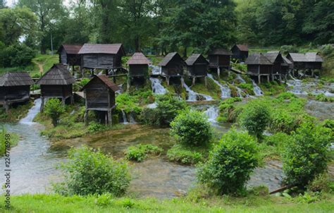 A Mill Complex On Pliva Lakes Malo And Veliko Plivsko Jezero Near