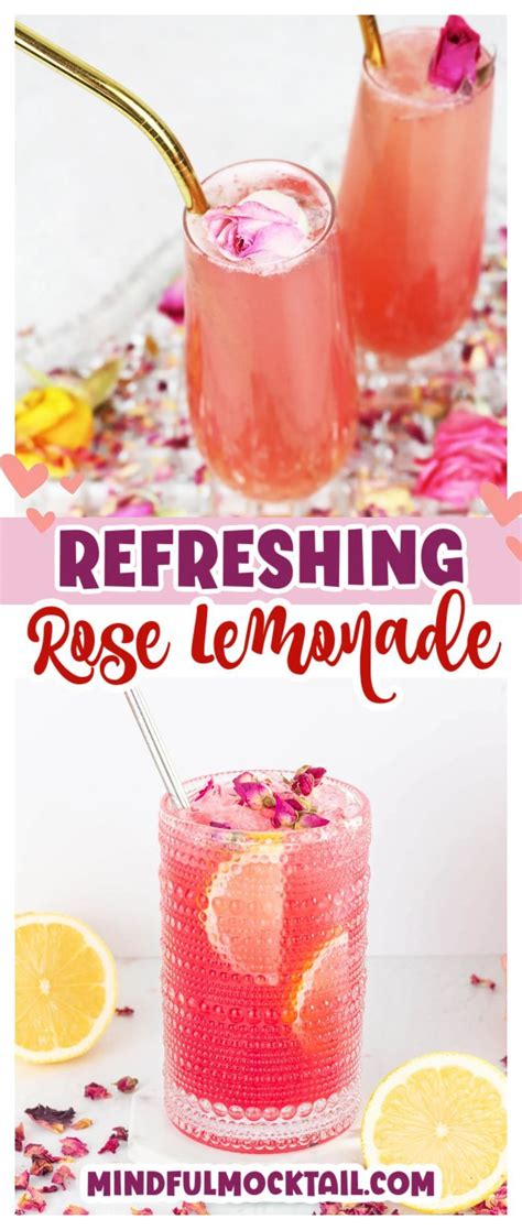 Easy Rose Lemonade Rose Lemonade Drink Recipes Nonalcoholic