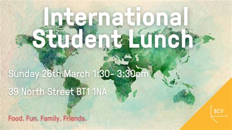 International Students Lunch Belfast City Vineyard